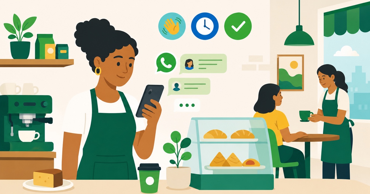 Profissionais de negócios locais usam mensagens automáticas no WhatsApp Business